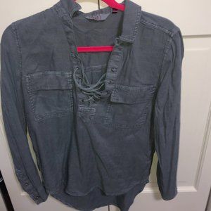 Dark Blue Jean Blouse